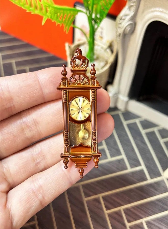 RillyRellow Dollhouse Miniature Clock, Vintage Mini Wall Clock, Wood Miniature Clock, for Dollhouse Miniature Decoration, Artisan Photography Gift, Craft DIY (B 60 * 22mm/2.36 * 0.87in) - Image 3